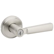 Perth Single Cylinder Keyed Entry Door Lever Set with Round Rose and SmartKey