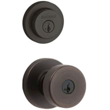 Pismo (Round Rosette) Knob and 158 Deadbolt Combo Pack with SmartKey
