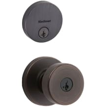 Pismo (Round Rosette) Knob and 258 Deadbolt Combo Pack with SmartKey