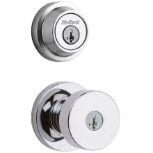 Pismo (Round Rosette) Knob and 660 Deadbolt Combo Pack with SmartKey