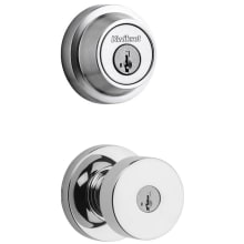 Pismo Single Cylinder Keyed Entry Knob Set and Deadbolt Combo with SmartKey from the Contemporary Collection