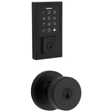 Pismo Keyed Entry Knob Set and Electronic Keyless Entry Deadbolt Combo Pack with SmartKey from the SmartCode Deadbolts Touchscreen Collection