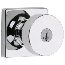 Pismo Single Cylinder Keyed Entry Door Knob Set with Square Rose and SmartKey