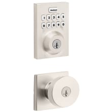 Pismo Single Cylinder Keyed Entry Knob Set and Electronic Keyless Entry Deadbolt Combo Pack with SmartKey from the Home Connect Collection