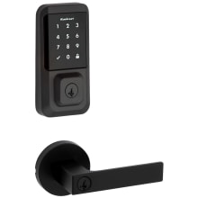 Singapore Single Cylinder Keyed Entry Lever Set and Electronic Keyless Entry Deadbolt Combo Pack with SmartKey from the Halo Collection