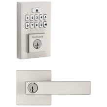 Singapore Keyed Entry Lever Set and Electronic Keyless Entry Deadbolt Combo Pack with SmartKey from the SmartCode Deadbolts Touchpad Collection