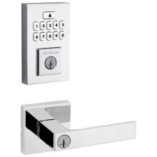 Singapore Keyed Entry Lever Set and Electronic Keyless Entry Deadbolt Combo Pack with SmartKey from the SmartCode Deadbolts Touchpad Collection
