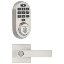 Singapore Single Cylinder Keyed Entry Lever Set and Electronic Keyless Entry Deadbolt Combo Pack with SmartKey from the Halo Collection