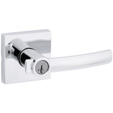 Sydney Single Cylinder Keyed Entry Door Lever Set with Square Rose