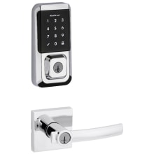 Sydney Single Cylinder Keyed Entry Lever Set and Electronic Keyless Entry Deadbolt Combo Pack with SmartKey from the Halo Collection