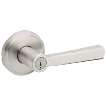 Trafford Single Cylinder Keyed Entry Door Lever Set with Round Rose and SmartKey