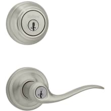 Tustin Single Cylinder Keyed Entry Lever Set and Deadbolt Combo with SmartKey from the 980 Series