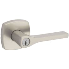 Tripoli Single Cylinder Keyed Entry Door Lever Set with Square Rose and SmartKey Technology