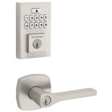 Tripoli Keyed Entry Lever Set and Electronic Keyless Entry Deadbolt Combo Pack with SmartKey from the SmartCode Deadbolts Touchpad Collection