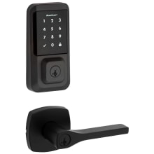 Tripoli Single Cylinder Keyed Entry Lever Set and Electronic Keyless Entry Deadbolt Combo Pack with SmartKey from the Halo Collection