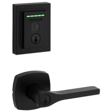 Tripoli Single Cylinder Keyed Entry Lever Set and Electronic Keyless Entry Deadbolt Combo Pack with SmartKey from the Halo Collection