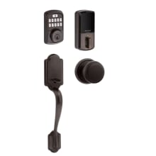 942 Aura Electronic Keypad Deadbolt with Arlington Handleset and Hancock Interior Knob Combo Pack with SmartKey and Bluetooth Technology