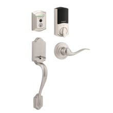 959 Halo Left Handed Traditional Electronic WiFi Enabled Deadbolt with Arlington Handleset and Tustin Interior Lever Combo Pack with SmartKey