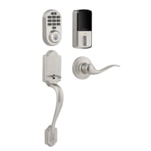 938 Halo Right Handed Electronic Keypad WiFi Enabled Deadbolt with Arlington Handleset and Tustin Interior Lever Combo Pack with SmartKey