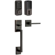 San Clemente Sectional Electronic Keyless Entry Handleset with Halifax Interior Lever and SmartKey