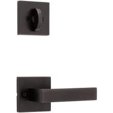 Singapore Lever Single Cylinder Interior Pack with Square Rose for Handlesets