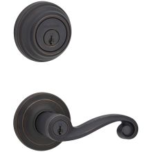 Lido SmartKey Single Cylinder Leverset and Deadbolt Combo Pack
