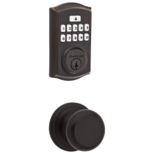 Juno Passage Knob Set and Electronic Keyless Entry Deadbolt Combo Pack with SmartKey from the SmartCode Deadbolts Touchpad Collection