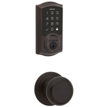 Juno Passage Knob Set and Electronic Keyless Entry Deadbolt Combo Pack with SmartKey from the SmartCode Deadbolts Touchscreen Collection