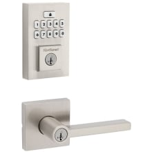 Halifax Keyed Entry Lever Set and Electronic Keyless Entry Deadbolt Combo Pack with SmartKey from the SmartCode Deadbolts Touchpad Collection