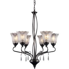 Crystal Six Light Chandelier from the Nouveau Collection