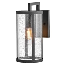 Alfie 13" Tall Outdoor Wall Sconce with Seedy Glass Shade