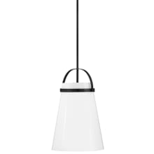 Tori 1 Light 12" Wide Pendant / Ceiling Fixture with Opal Glass
