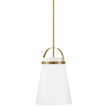 Tori 1 Light 12" Wide Pendant / Ceiling Fixture with Opal Glass