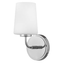 Kline 11" Tall Bathroom Sconce with Etched Opal Glass