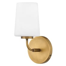 Kline 11" Tall Bathroom Sconce with Etched Opal Glass