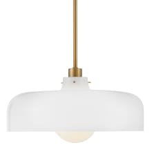 Maisie 15" Wide Pendant with Cased Opal Shade