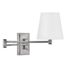 Beale 12" Tall Wall Sconce with White Linen Shade