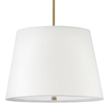 Beale 3 Light 20" Wide Pendant with Linen Shade