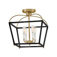 Tate 4 Light 13" Wide Semi-flush Ceiling Fixture