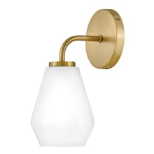 Gio 11" Tall Bathroom Sconce with Case Opal Glass Shade