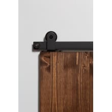 96 Inch Top Mounted Mini Sliding Barn Door Track and Fitting Set for Wood Doors Kit from the Flat Track Collection