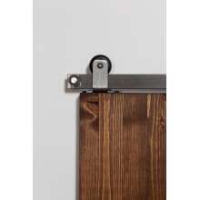 72 Inch Top Mounted Mini Sliding Barn Door Track and Fitting Set for Wood Doors Kit from the Flat Track Collection