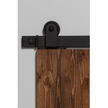 72 Inch Top Mounted Light Sliding Barn Door Track and Fitting Set for Wood Doors Kit from the Flat Track Collection
