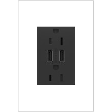 adorne 15 Ampere Tamper Resistant Electrical Outlet with USB-A Ports