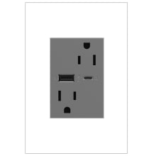 adorne 15 Ampere Tamper Resistant Electrical Outlet with ultra-Fast USB-A and USB-C Ports