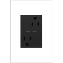 adorne 15 Ampere Tamper Resistant Electrical Outlet with Power Delivery USB-C Ports