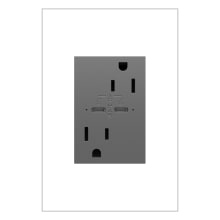 adorne 15 Ampere Tamper Resistant Electrical Outlet with Power Delivery USB-C Ports
