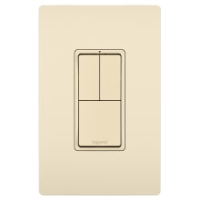 radiant 15 Ampere Combination Single Pole/Single Pole/3-Way Light Switch Wall Control