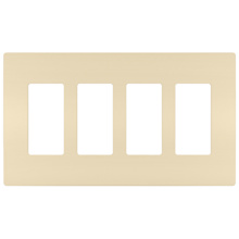 Radiant 4-Gang Decorator Rocker Light Switch / Outlet Cover Wall Plate
