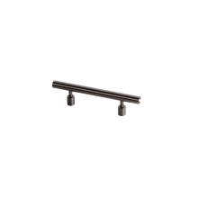 Black Stainless Steel Round Bar 3 Inch Center to Center 5 Inch Bar Cabinet Pull